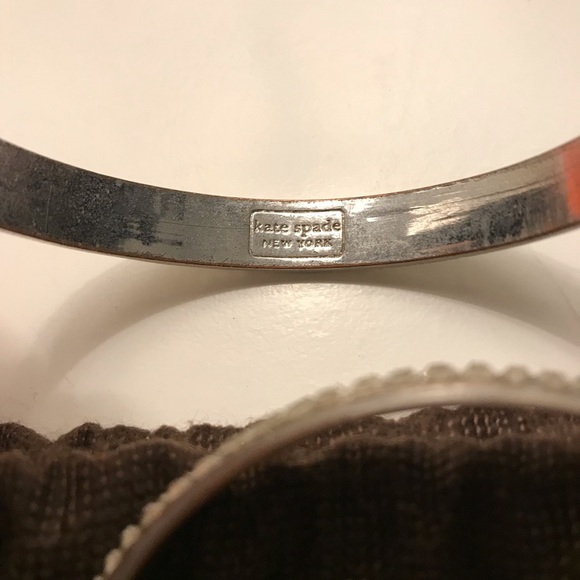Set of 2 Kate Spade Silver Crystal Bangles - Picture 4 of 5